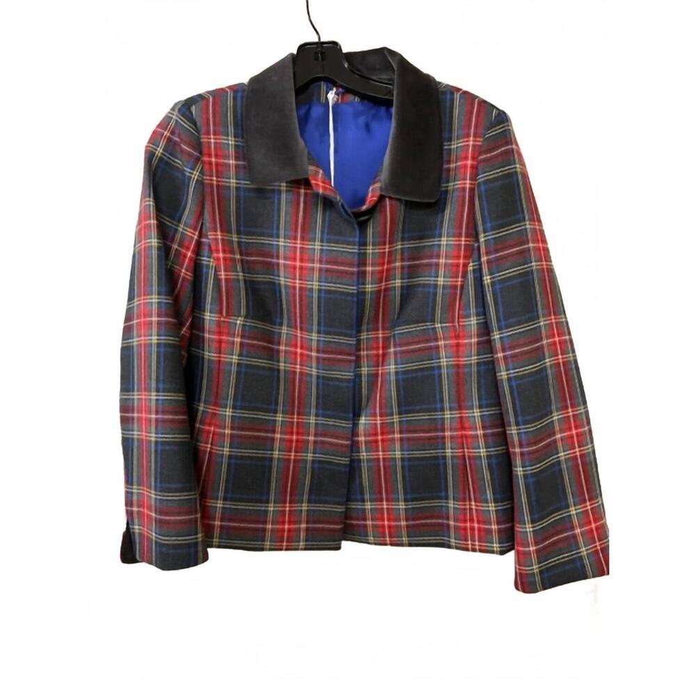 NEW ALGO women's long sleeve jacket in plaid